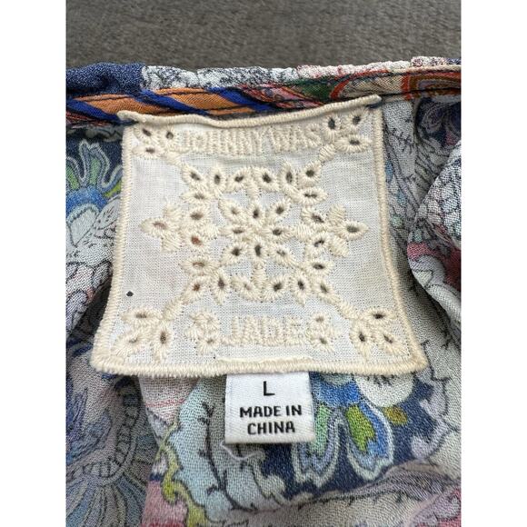 Johnny Was Cordelia Embroidered Midi Dress with Slip Lining Size Large - Picture 8 of 9